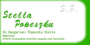 stella popeszku business card
